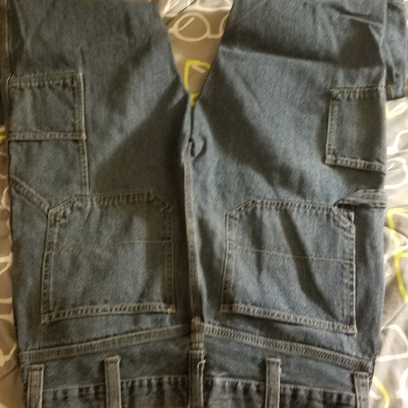 Faded Glory 32 x 32 Blue Jeans Cargo Plumbers - Picture 3 of 3